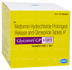 Glycomet Gp 3 Forte Tablet 10 Glycomet Gp 3 Forte Tablet 10