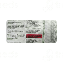 Glycozar 40 Tablet 10 Glycozar 40 Tablet 10