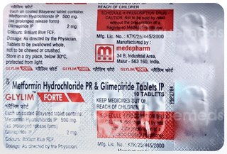 Glylim Forte 2/500 Mg Tablet 10