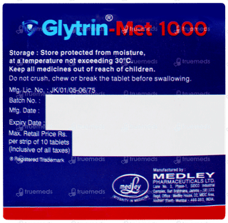 Glytrin Met 1000 Tablet 10