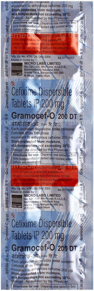 Gramocef O 200 Dt Tablet 10