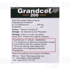 Grandcef 200 Tablet 10 Grandcef 200 Tablet 10