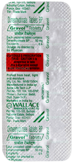 Gravol Tablet  10
