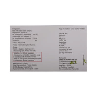 Gudcef Az 200/250 MG Tablet 10