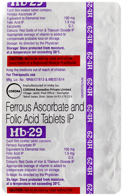 Hb 29 Tablet 10