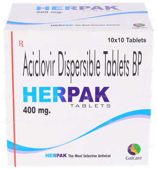 Herpak 400 Mg Tablet 10