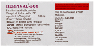 Herpival 500 Tablet 3
