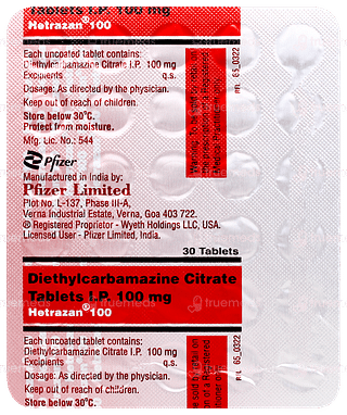 Hetrazan 100 Tablet 30