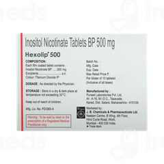 Hexolip 500 MG Tablet 10