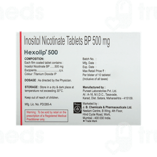 Hexolip 500 MG Tablet 10