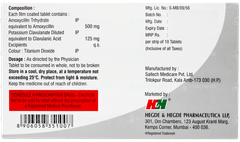 Hhamclav 625 Tablet 10