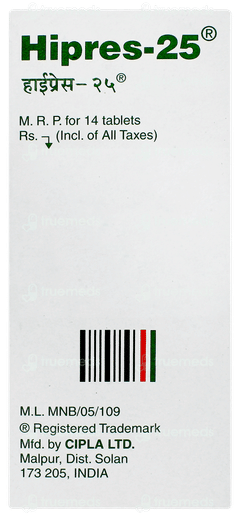 Hipres 25 Tablet 14