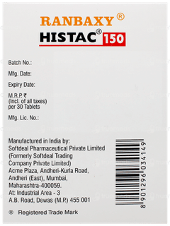 Histac 150 Tablet 30 Histac 150 Tablet 30