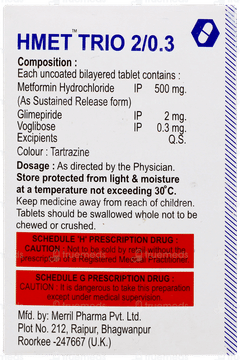 Hmet Trio 2/0.3 Tablet 10 Hmet Trio 2/0.3 Tablet 10
