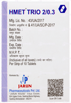 Hmet Trio 2/0.3 Tablet 10 Hmet Trio 2/0.3 Tablet 10