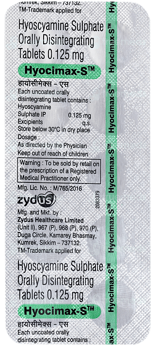 Hyocimax S Tablet 10