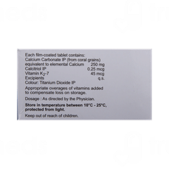 Identi-cal K2 250 Mg/0.25mcg/45mcg Tablet 10