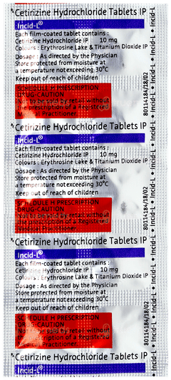 Incid L Tablet 10 Incid L Tablet 10