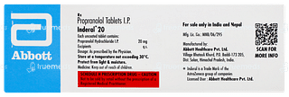 Inderal 20 Tablet 15