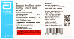 Inderal F 5 Tablet 10 Inderal F 5 Tablet 10