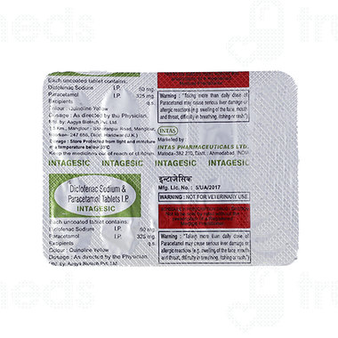 Intagesic Tablet 10: Uses, Side Effects, Price & Substitutes