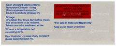 Isordil 10 Tablet 10 Isordil 10 Tablet 10