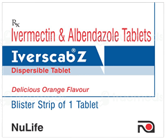Iverscab Z Orange Flavour Dispersible Tablet 1 Iverscab Z Orange Flavour Dispersible Tablet 1