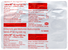 Jalra M 50mg/500mg Tablet 15 Jalra M 50mg/500mg Tablet 15