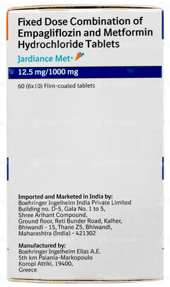 Jardiance Met 12.5mg/1000mg Tablet 10 Jardiance Met 12.5mg/1000mg Tablet 10