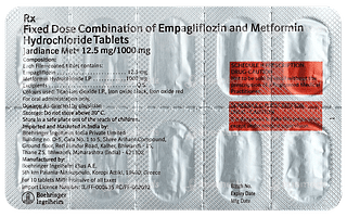 Jardiance Met 12.5mg/1000mg Tablet 10