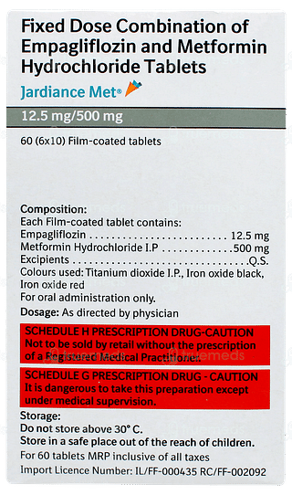 Jardiance Met 12.5mg/500mg Tablet 10