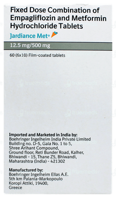 Jardiance Met 12.5mg/500mg Tablet 10 Jardiance Met 12.5mg/500mg Tablet 10