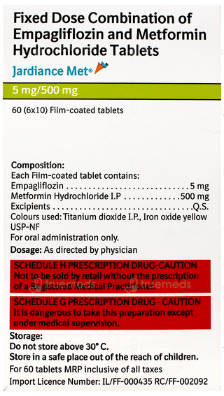 Jardiance Met 5Mg/500Mg Tablet 10