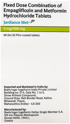 Jardiance Met 5Mg/500Mg Tablet 10 Jardiance Met 5Mg/500Mg Tablet 10