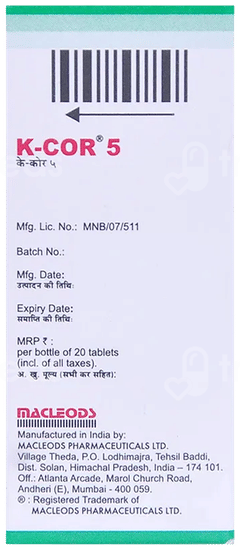 K Cor 5 Tablet 20 K Cor 5 Tablet 20