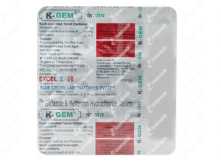 K Gem 80/500 MG Tablet 15