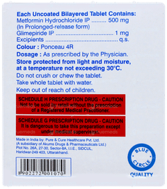 K Glim M 1mg Tablet 15 K Glim M 1mg Tablet 15