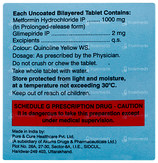 K Glim M Forte 2mg Tablet 15