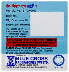 K Glim M Forte 2mg Tablet 15 K Glim M Forte 2mg Tablet 15