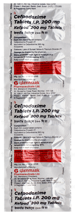 Kefpod 200mg Tablet 10 Kefpod 200mg Tablet 10