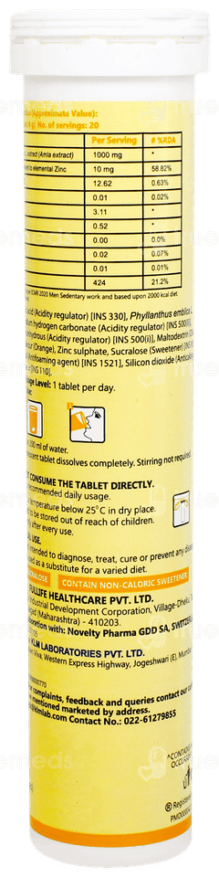 Klmc 1000 Effervescent Tablet 20 Klmc 1000 Effervescent Tablet 20