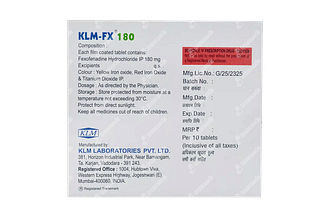 Klm Fx 180 MG Tablet 10