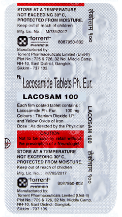 Lacosam 100 Tablet 15 Lacosam 100 Tablet 15