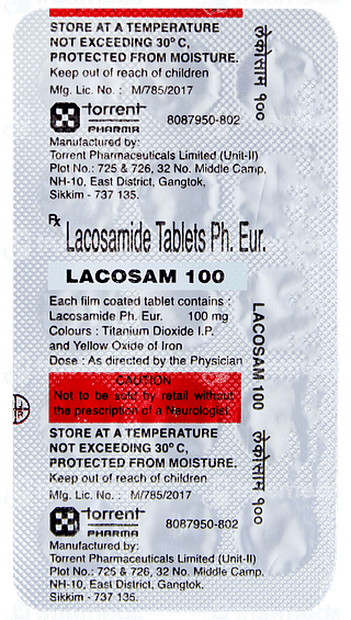 Lacosam 100 Tablet 15