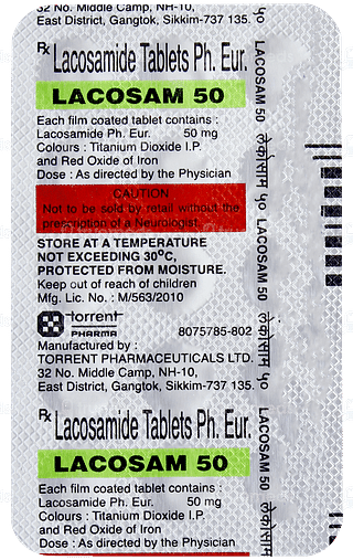 Lacosam 50 Tablet 15