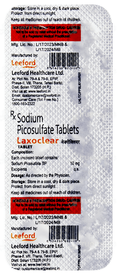 Laxoclear Tablet 10 Laxoclear Tablet 10