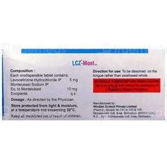 Lcz Mont 10/5 MG Tablet 10