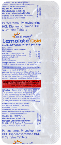 Lemolate Gold Tablet 10 Lemolate Gold Tablet 10