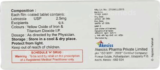Letozis 2.5 Mg Tablet 5