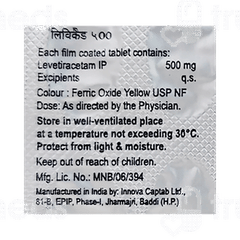 Levecad 500 MG Tablet 10